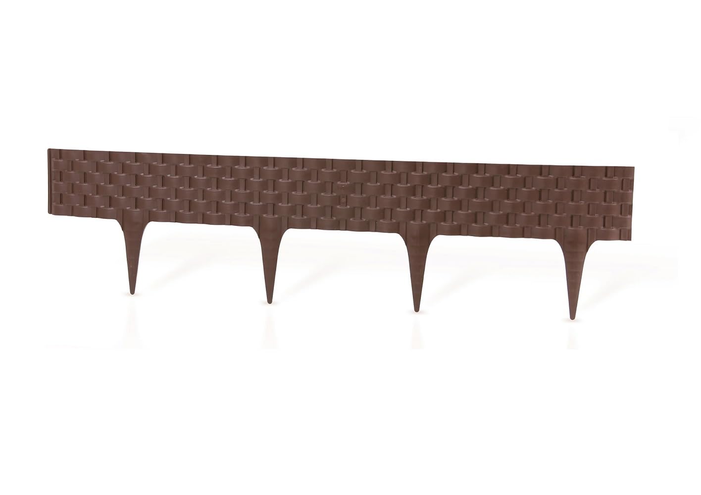Rattan Effect Lawn Edging 2.4m (7.87 feet) - Resistant to Moisture, Mould, Fungi - Rattan Style Palisade Edging - for Flower Beds, Defining Pathways, Creating Garden Boundaries- Easy Installation
