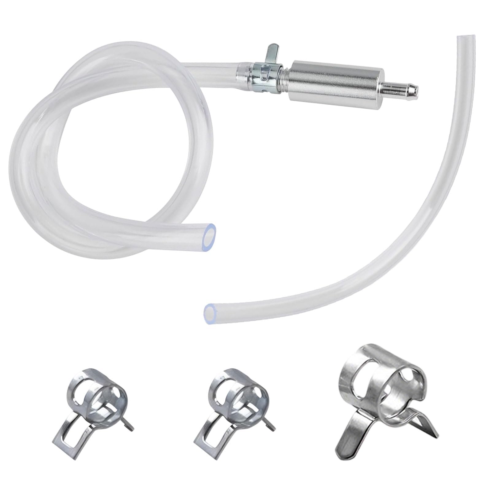 Kit Spurgo Freni Auto e Moto con Valvola Antiritorno, Attrezzo per Sanguinamento Impianto Freno e Frizione, Tubo Trasparente e Corpo in Alluminio, Universale (1 Kit)