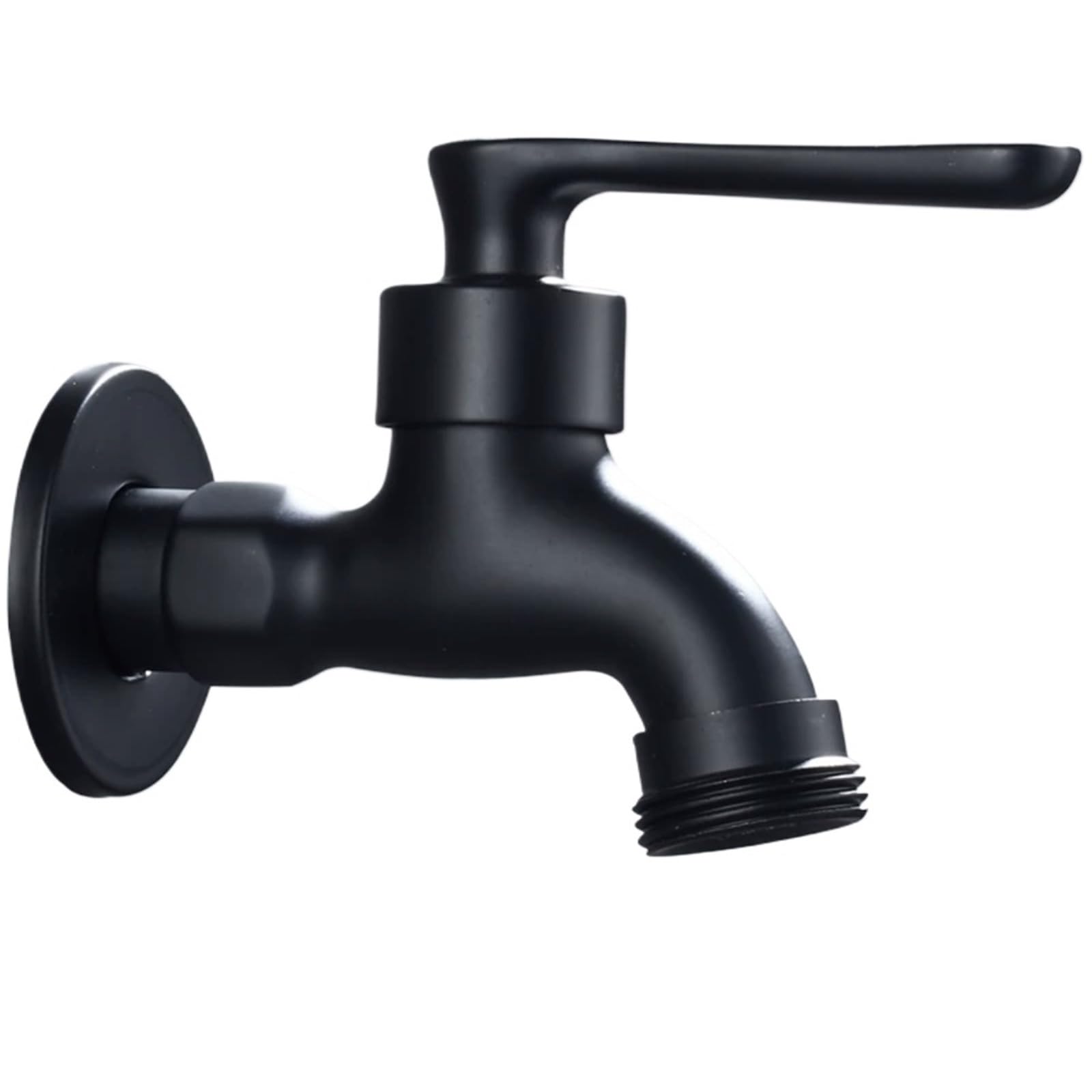 Taps Black Brass Single Cold Tap Wall Mounted Bathroom Faucet for Washing Machine Toilet Mop Pool Outdoor Garden Bibcock for Garden(Color3)