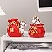 Horse Statue Decorative Jar, Cute Pony Design Figurines with Storage Bag, Mini Resin Animal Shape Home Desk Decoration & Car Ornament, Ideal New Year Gift (All)