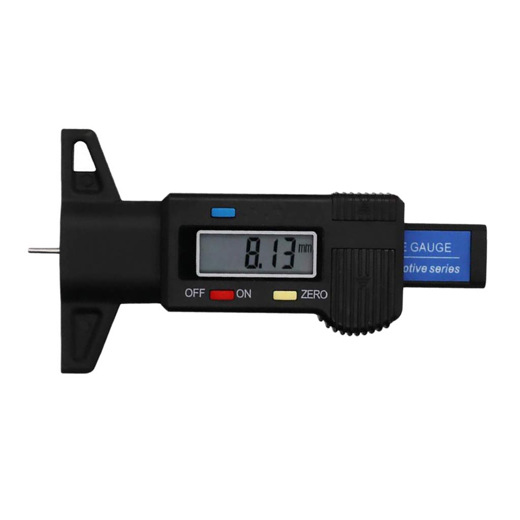 MHT Black Tyre Tire Tread Depth Gauge Thickness Meter Tool Monitoring