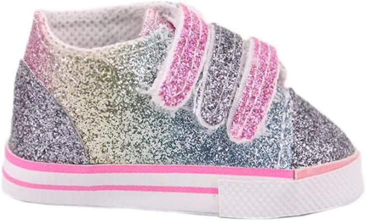 DUORUIMI Doll Shoes Sneakers with Sequins Accessory for American Girl Doll 18 inch, 18-inch - Image 4