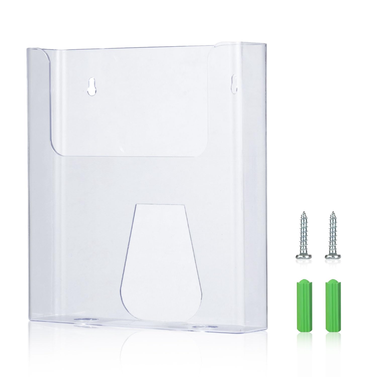 Bargain Hound A4 Wall Mounted Document Holder, Clear, Transparent