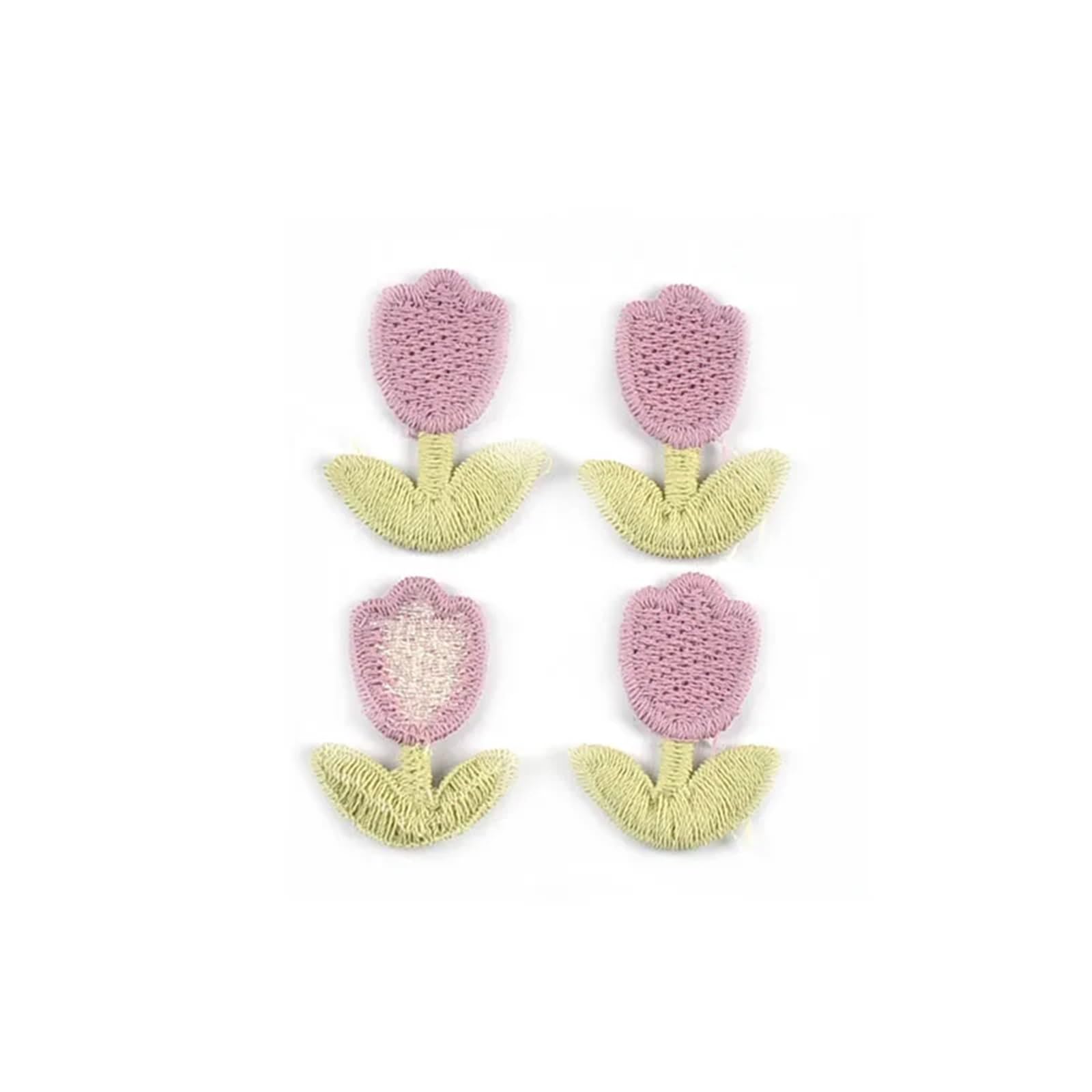 Wtaxbh 1-20Pcs Iron On Patches 100 Pcs 2.8X2.1cm Mix Color Tulips Patches For Sewing Accessories Clothing Hairclips Diy Crafts Decor Embroidery Flowers Appliques(1-20Pcs)