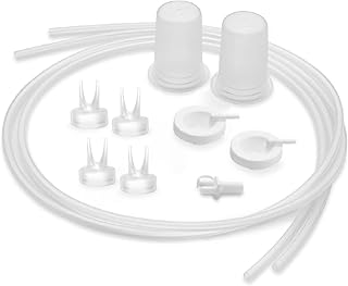 Ameda HygieniKit Spare Parts Kit for Breast Pump, 4 Valves, 2 Silicone Tubing, 2 Silicone Diaphragms, 2 Adapter Caps, 1 Tubing Adapter, Compatible with All Ameda HygieniKit Milk Collection Systems, Maintain Pump Performance, BPA Free DEHP Free