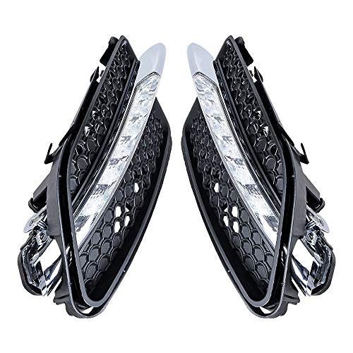 2pcs Front Bumper DRL LED Daytime Running Light Fog Lamp Compatible with Mercedes W204 Sport W204 AMG Sport C-Class 2008-2011