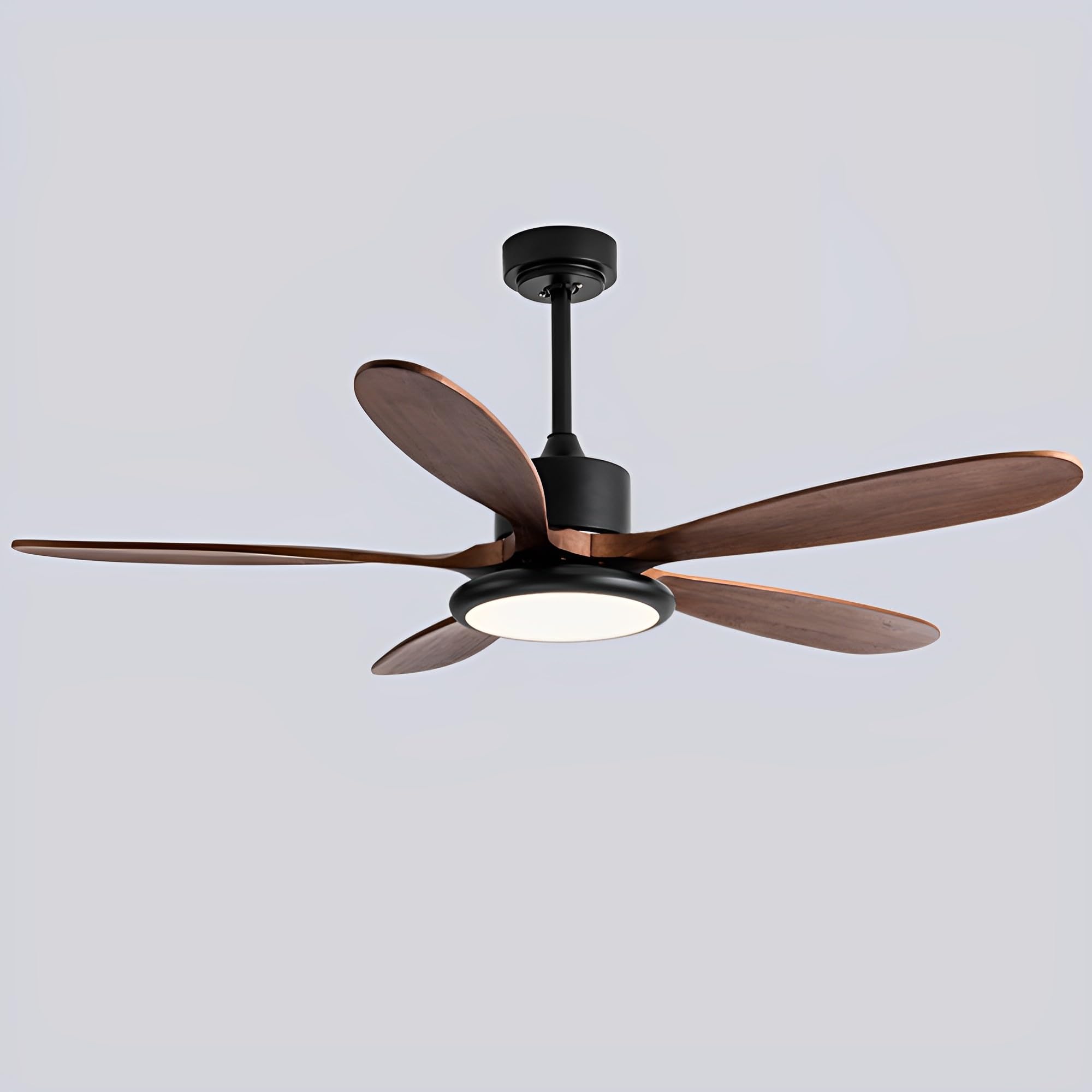HXYSXHJUO Modern 52 Inch Ceiling Fan with Lights Indoor Quiet 3 Wood Blades 6 Gear Wind Speed Light 48W LED Lighting for Living Room Dining Bedroom