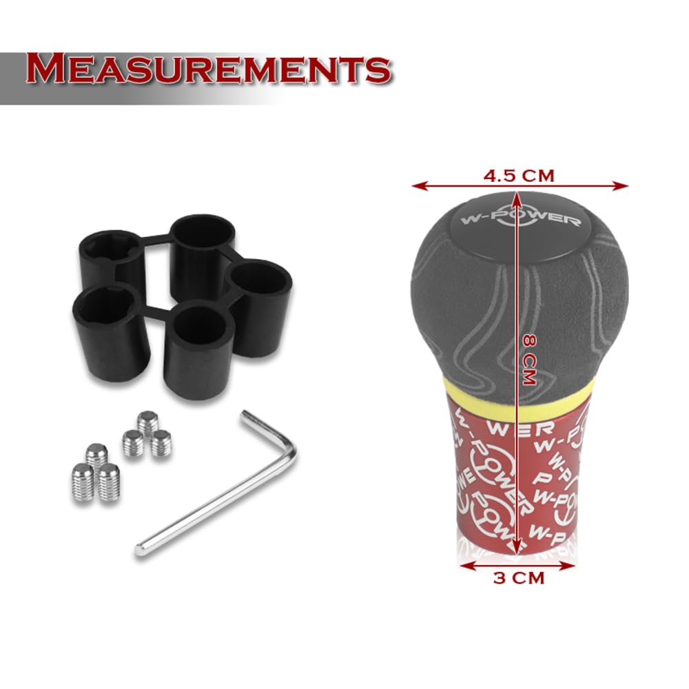 Amazon.com: W-POWER, Ultra Aluminum Suded Wrapped Shift Knob Gear