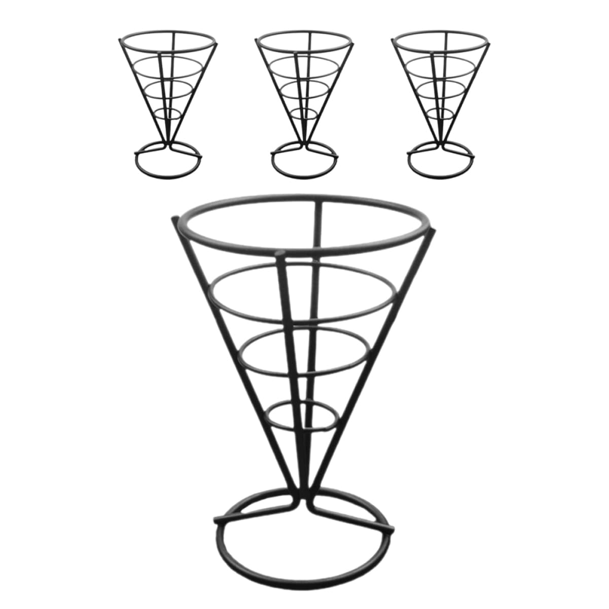 Cabilock Juego de 4 Rejillas de Alambre de Metal para Papas Fritas Color Recipiente para Servir Papas Fritas Soporte para Conos de Aperitivos para Eventos