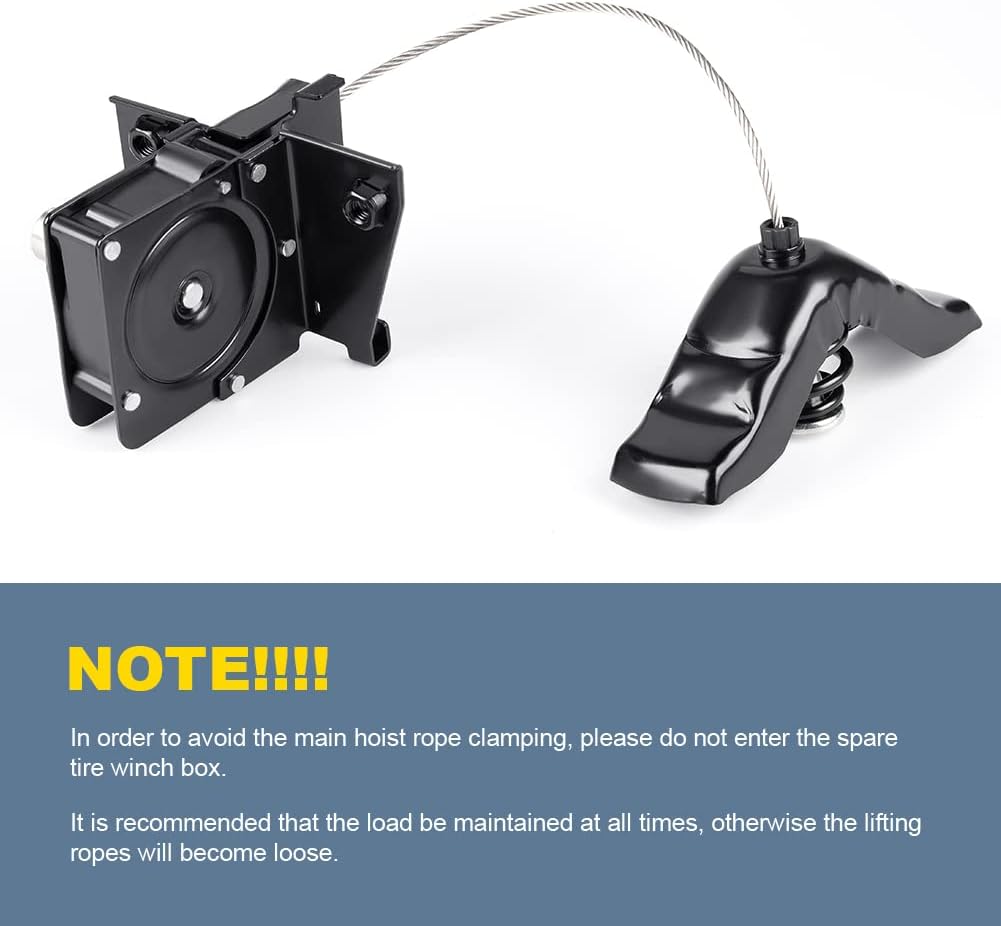 924-537 Spare Tire Hoist Compatible with Ford F-150 Lobo 2004-2014 Lincoln Mark LT 2006-2008 Winch Carrier Holder Replacement for 9L3Z1A131A 6L3Z1A131AA 4L3Z1A131AB 4L3Z1A131AA