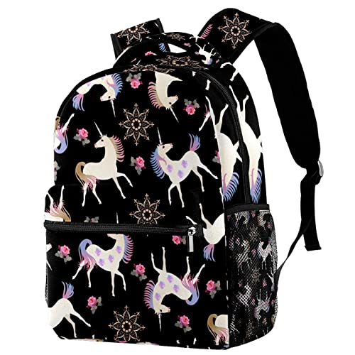Sac à dos de voyage licorne féérique pour les sorties et le campus