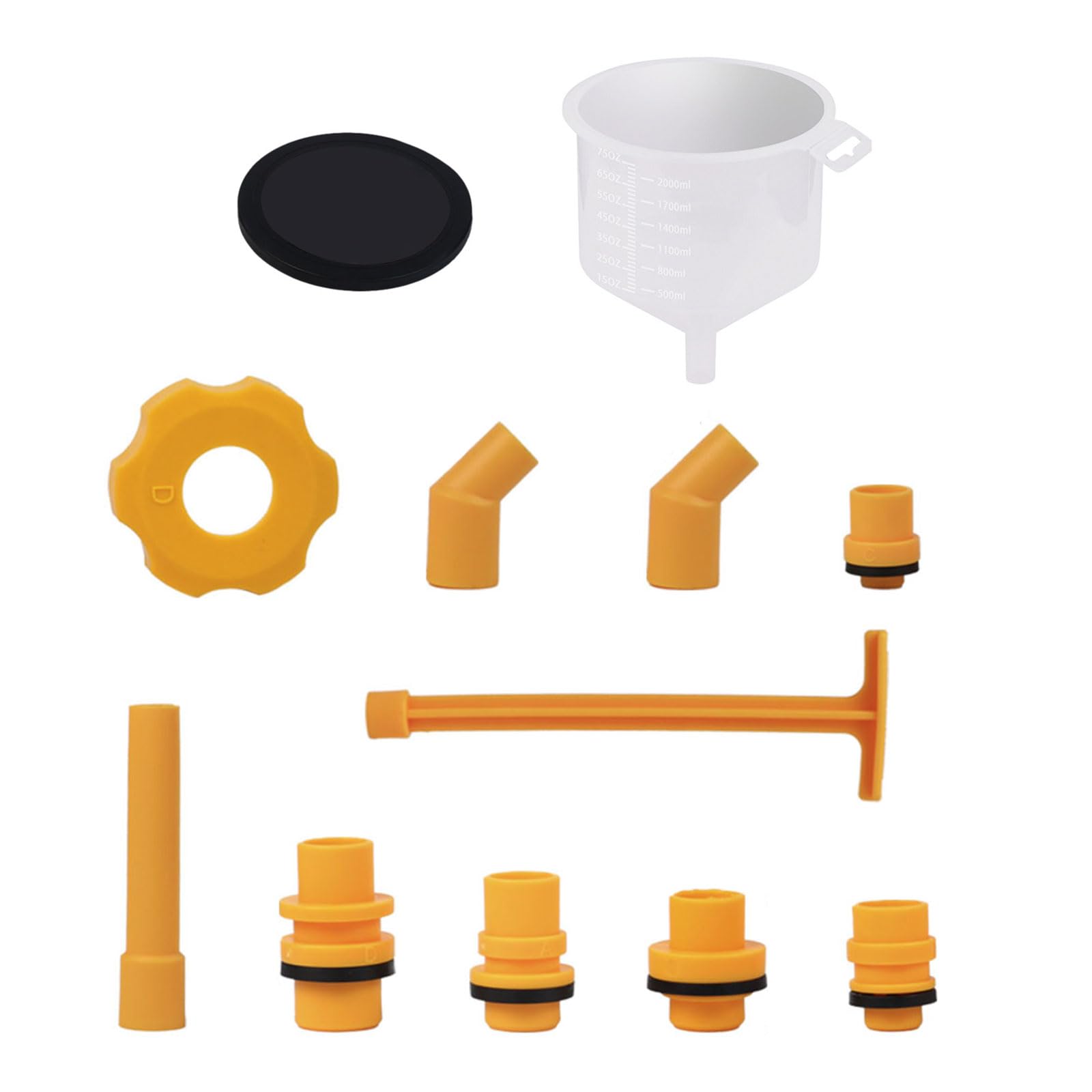 Professional 12Piece Car Coolant Refills Filling Funnel Spout Combination Overflows for Fluid Refilling Automotive Funnel