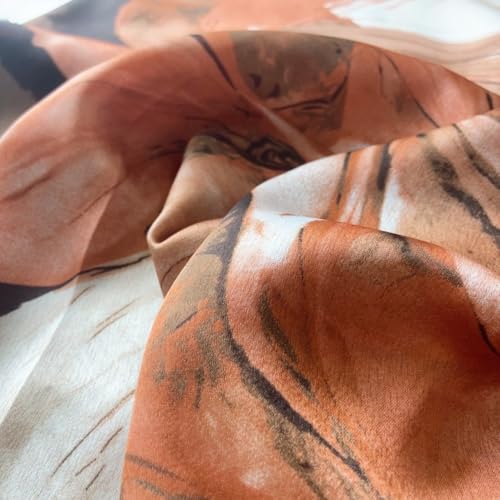 Image of Printed Poly Silken feel Scarf Stole for Women | Stylish, Soft, & Lightweight | Satin Feel Neck Scarf, Hair Scarf, Head Scarf for Women