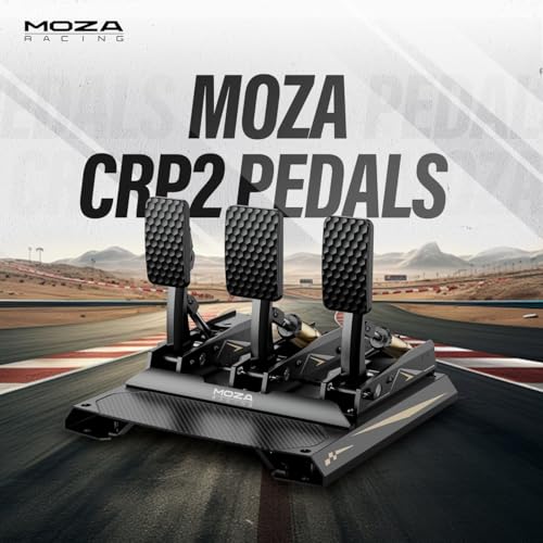 Image of MOZA CRP2 Load Cell Pedals (Throttle+Brake) Driving Sim Racing Pedal, Black