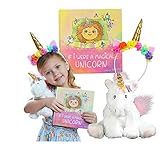 Unicorn Gift Set – Includes Book, Stuffed Plush Toy, and Headband for Girls - If I were A Magical Unicorn – Great for Birthday, Christmas, Imaginative Play