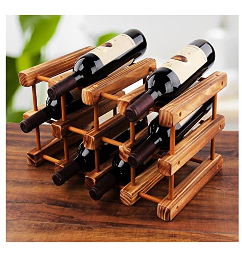 Soporte para botellas de vino de bambú natural miniatura 5