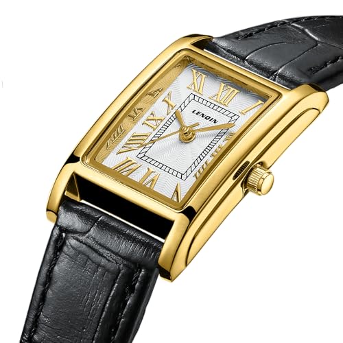 Image of LN LENQIN Ladies Watches Analog Quartz Watch for Women Waterproof Women's Wrist Watches Easy Reader Womens Watch with Leather Strap