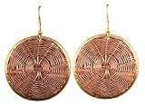 Caractéristiques : poids des boucles d'oreilles : 6 g (chacune). Boucles d'oreilles (forme ronde) Taille Diamètre : 3,81 x 3,81 cm.
