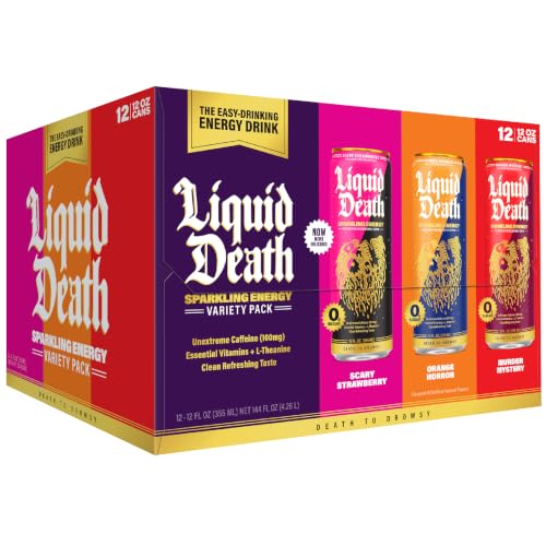 Liquid Death Energy Variety Pack, Zero Sugar...
