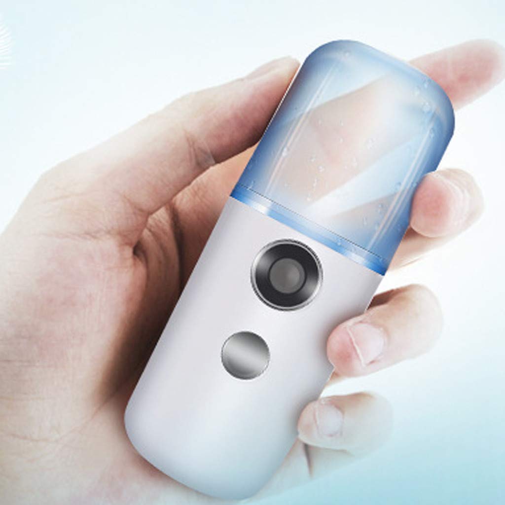Nano Facial Spray Water Replenisher Hydrating Sprayer - USB Rechargeable Face Moisturizing Atomization Sprayer (White)