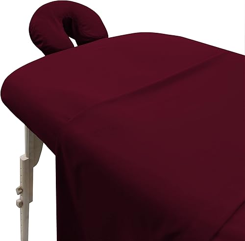 Miniatura 8 de Juego de sábanas de microfibra suave para mesa de masaje, juego de 3 piezas, incluye funda para mesa de masaje, sábana bajera ajustable de masaje y