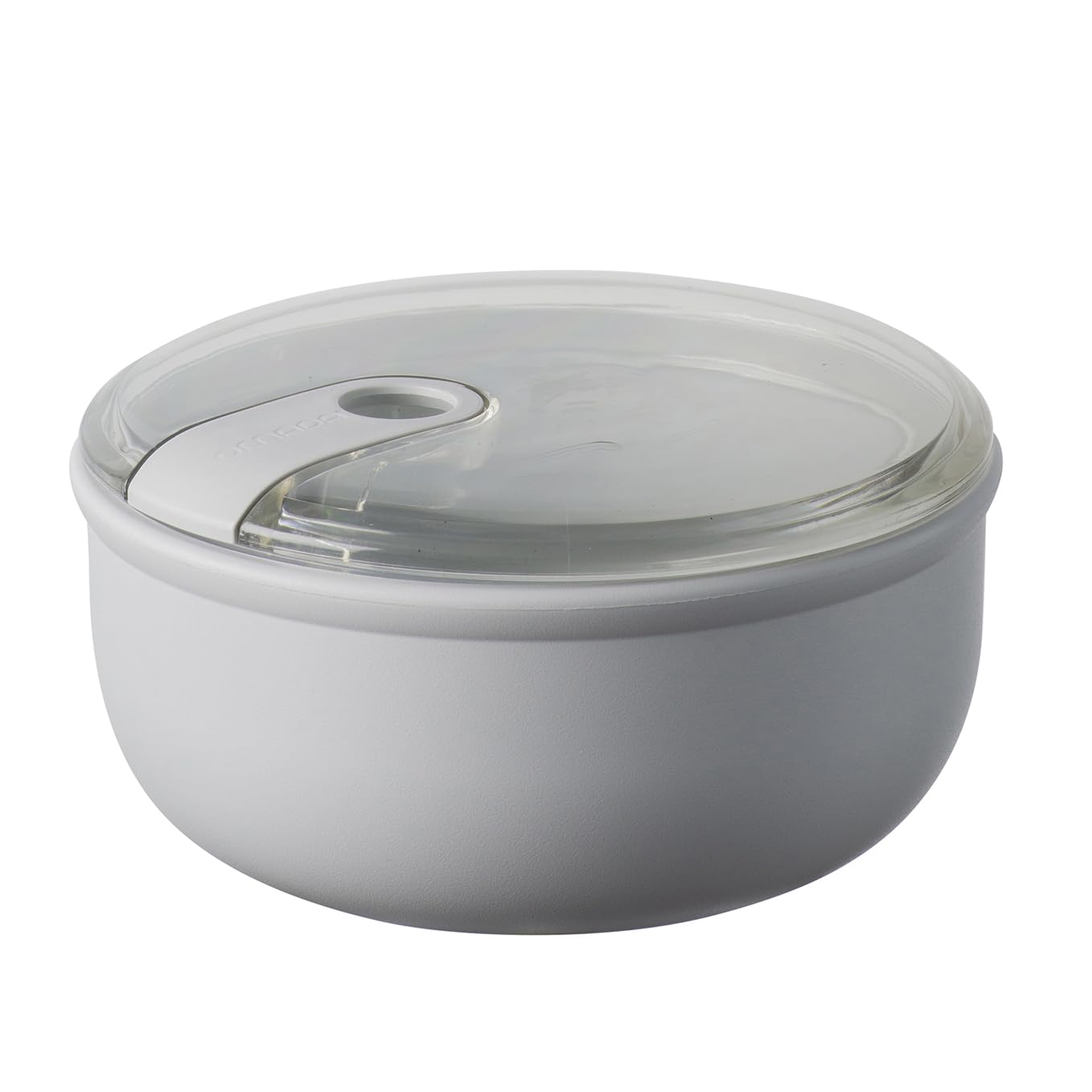 omada Design Brotdose Rund 0,75 L mit luftdichtem Deckel und Einhand-Öffnungssystem (Pull Box Line)