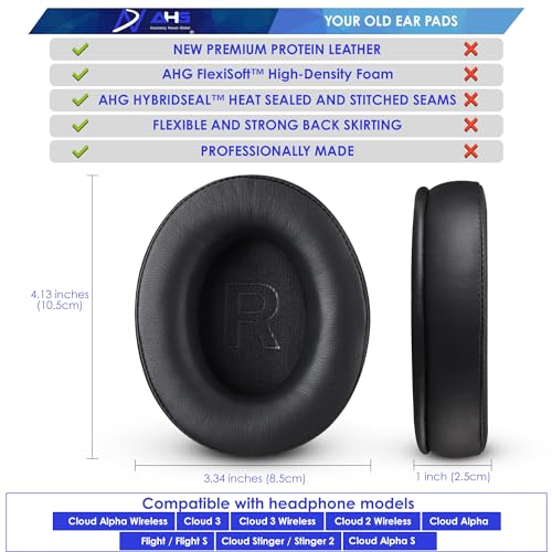 Coussinets HyperX Cloud Alpha pour casque Cloud Flight et Cloud Stinger - 6