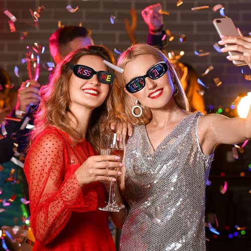 Image of Flutesan Personalized Rectangle Sunglasses with Marker Pens for Adult DIY Custom Birthday Wedding