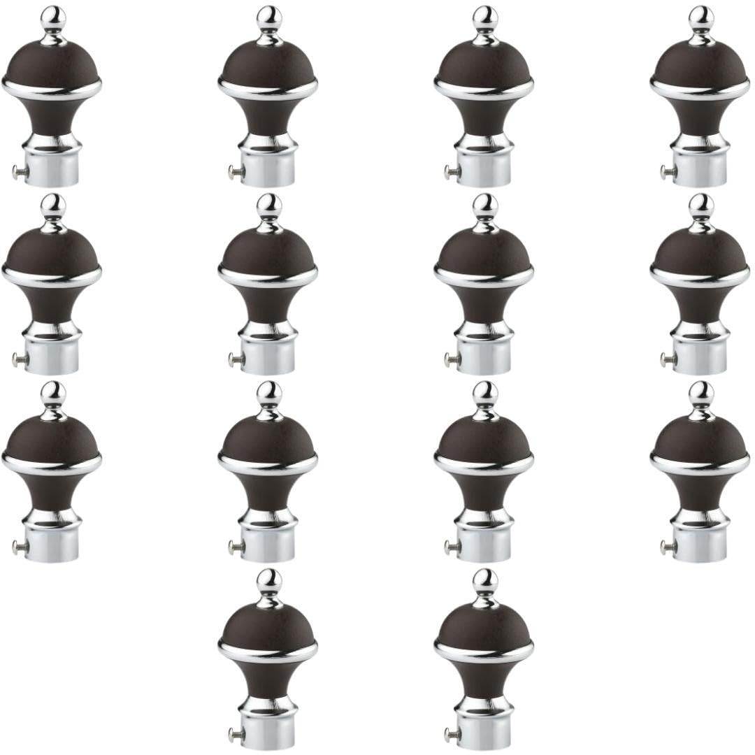 SPOTBIA Stainless Steel Curtain Bracket/Finials Without Support for Door and Window Fittings (Model-CB79) (Pair of 7)