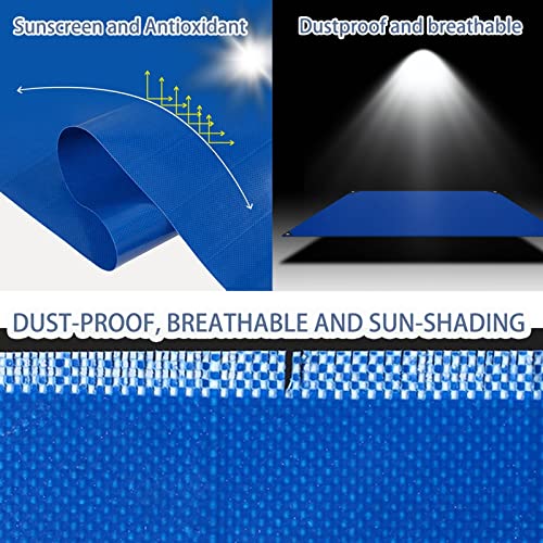 Lona impermeable de 450g/m² con ojales altamente resistente para proteger camping y suelos 4