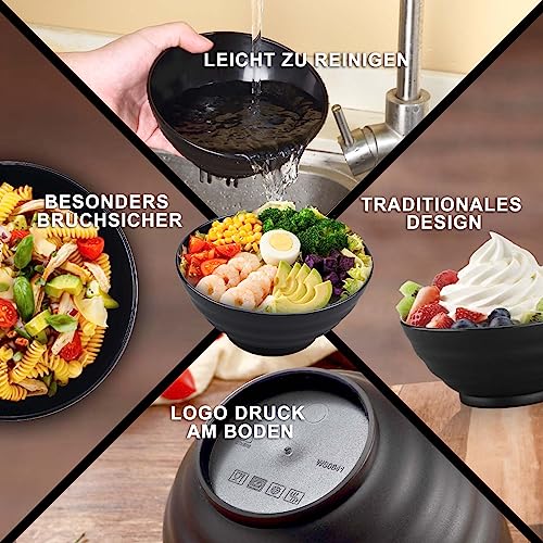 Gymdin insalatiera plastica, set di 6 ciotole