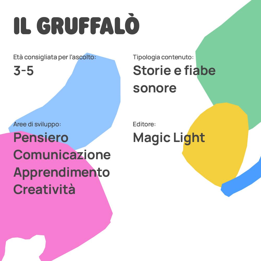 FABA Personaggio Sonoro – Il Gruffalò - storie sonore - Giocattolo, Contenuti Educativi, Versione Italiana, Bambini 3+ anni