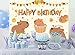 Capybara Birthday Party Decorations,5x3ft Capybara Happy Birthday Banner Backdrop,Capybara Themed Party Supplies for Babies Boys Girls Birthday Party Baby Shower,Cute Capybara Photo Background