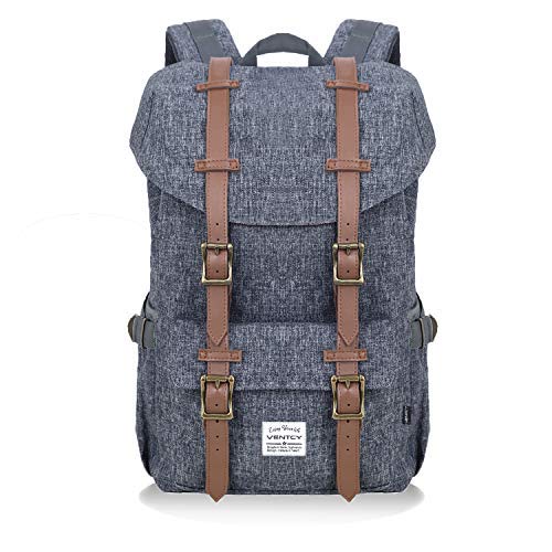 VENTCY Mochila Hombre Mujer Casual Escolar Portatil 14 Pulgadas Backpack Moderna Sencillay