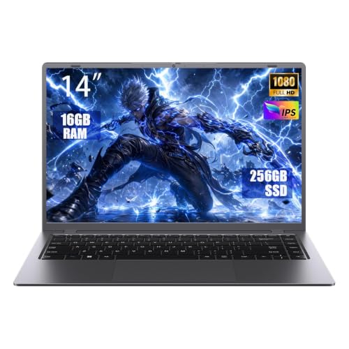 Image of 14 Inch Laptop Computer, Pentium 6500Y Processor (Up to 3.4GHz), 16GB RAM 256GB SSD, FHD IPS Anti-Glare Display, Lightweight Laptop with Privacy Shutter for Students & Business