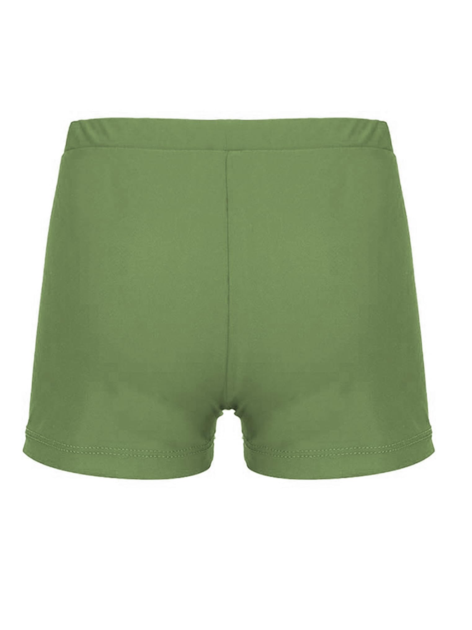 Choomomo Kids Girls Elastic Waistband Swimsuit Boy Shorts for Beach Swim Summer Fun Swimwear Dusty Green 8 Years
