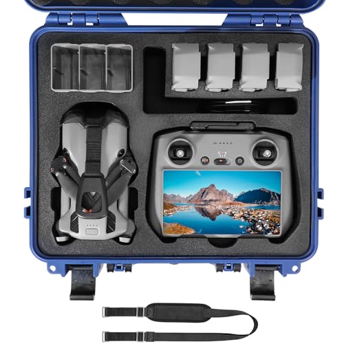 FPVtosky Hard Case for DJI Mini 5 Pro/Fly More Combo/Plus,Waterproof Carrying Case for Mavic Mini5 Pro RC 2 Accessories,Blue [ CASE ONLY ]