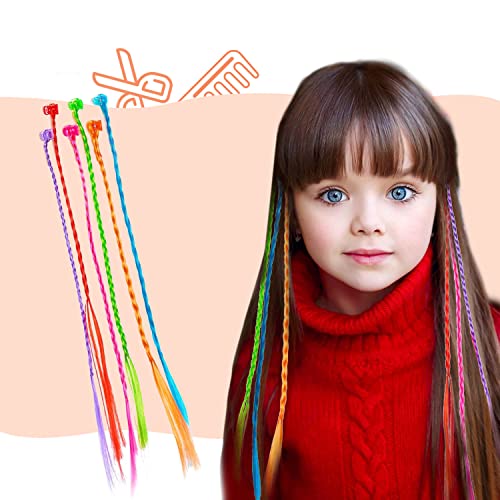 MIVAIUN 30 pezzi Clip-in Trecce Colorate con