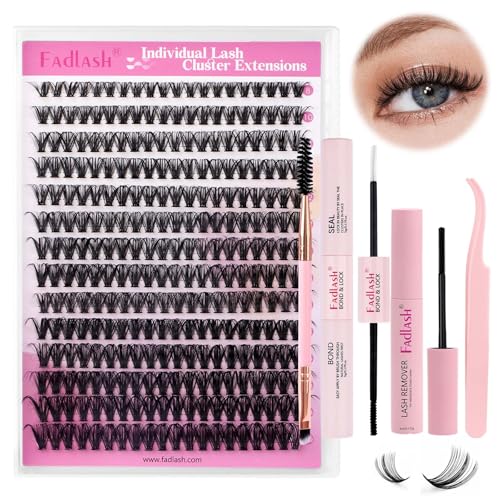 FADLASH 40D 0.07mm D Curl 8-16mm with Bond and Seal, Eyebrow Brush, Tweezers and Remover DIY Eyelash Extensions - Image 3