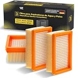 3 filtros para aspiradora Kärcher [WD4, WD5, WD6 / MV4, MV5, MV6] – 3 filtros plisados planos contra el polvo y olores – Sustituye 2.863-005.0 y KFI 4410 – Ideal para alérgicos [WD 4 5 6 MV]