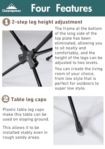 camping moon Patas de Mesa Tácticas para Tablero de Trabajo T-510-ZJ miniatura 3
