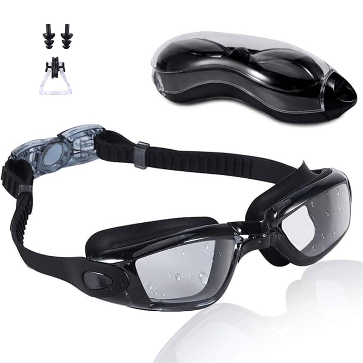 HSYDIY swimming goggles are leak-proof, fog-proof and UV-proof, triathlon swimming goggles, with a protective box, suitable for adults, men and women, teenagers and children