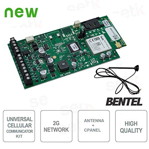  Bentel Security - KIT Comunicatore Cellulare Universale Scheda 2G + Antenna - Bentel - BGS-220K