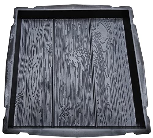 FHONYX 2 Stück Gießform Pflasterform Schablone für Beton 40x40x5cm, Gehwegplatte, Bodenbelag Platten, schalungsformen, Nachahmung Holzmaserung, Gartendekoration, DIY, Gehweg, Pflastersteine, Gießen