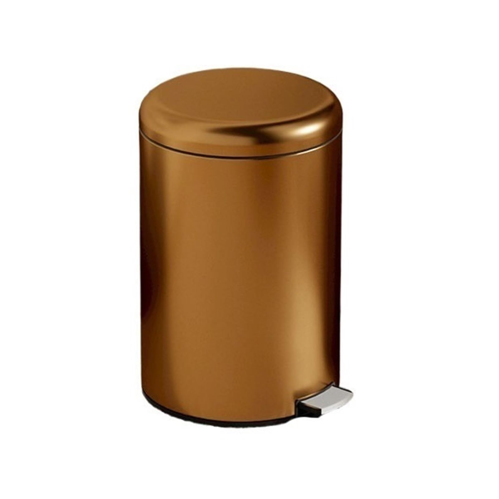 Rubbish and Waste Bin Garbage bin with foot pedal bathroom Trash Can(Gold)