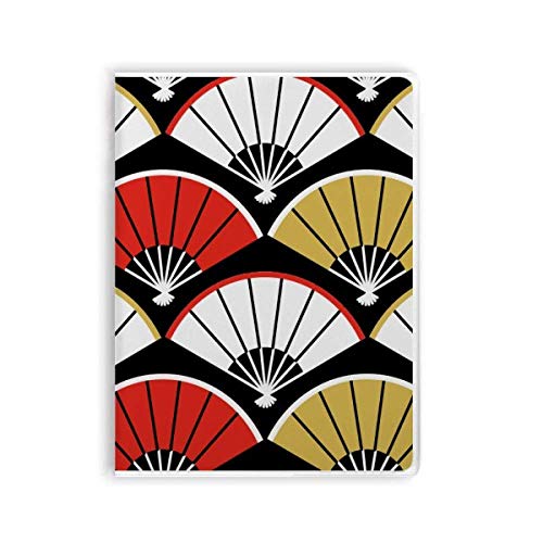 Journal intime pliable couverture souple carnet d'écriture rouge noir doré