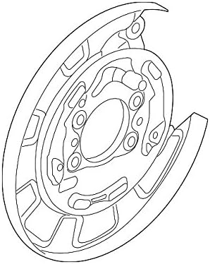 Kia 58252-2K500 Parking Brake Backing Plate