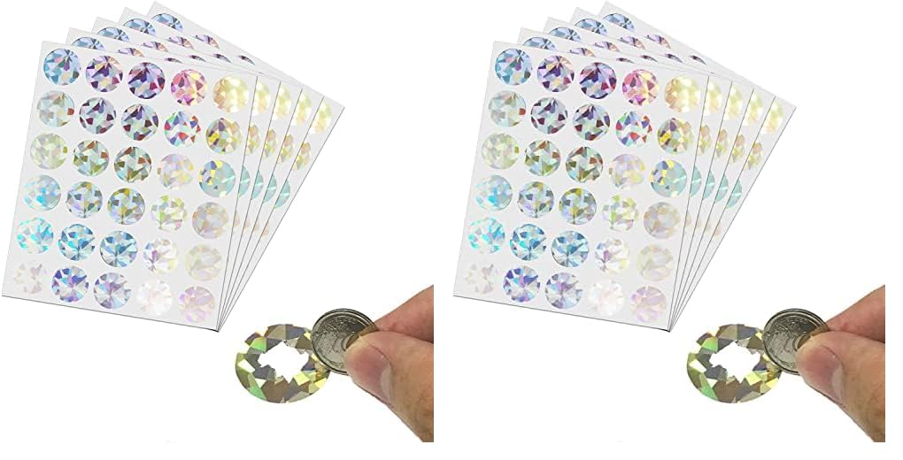 150 Pack, 5PCS, Holographic Shiny Scratch Off Stickers Labels, 2.5 cm Round Circle and Stick DIY Labels for Games Party Gift Postcard