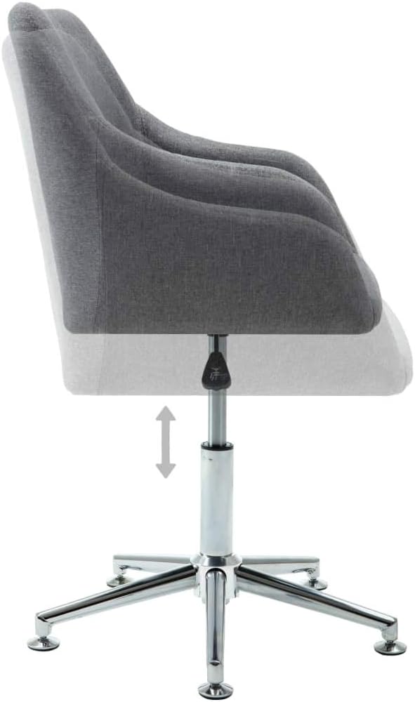 Swivel Dining Chair,Minimalist Chair,Living Room Chairs,Lounge Chairs,Coffee Shop Chairs,Reading Chairs,Accent Chair, for Kitchen,Living Room,Dining Room,Waiting room,Light Gray Fabric