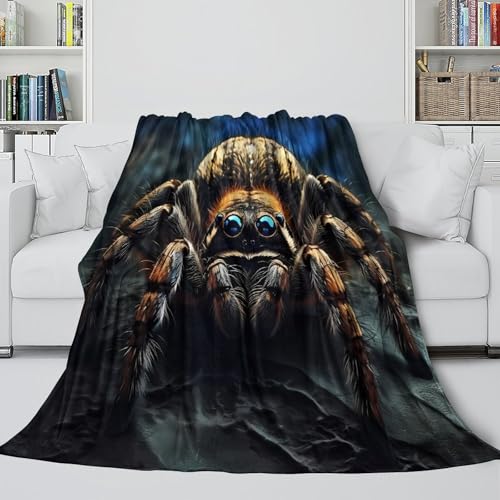 Cadeau anniversaire original couverture jumping spider plaid pour collègue